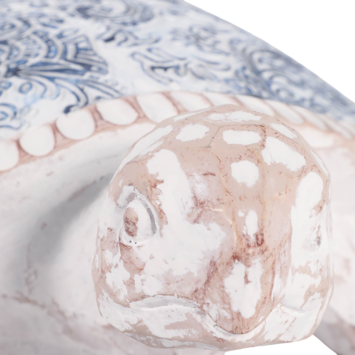 4” Paisley Print Turtle in Shell – Light Blue