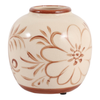 6” Ceramic Hand Painted Flower Vase – Light Brown  | Vase à fleurs de 6 po en céramique peinte à la main - brun clair