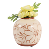6” Ceramic Hand Painted Flower Vase – Light Brown  | Vase à fleurs de 6 po en céramique peinte à la main - brun clair
