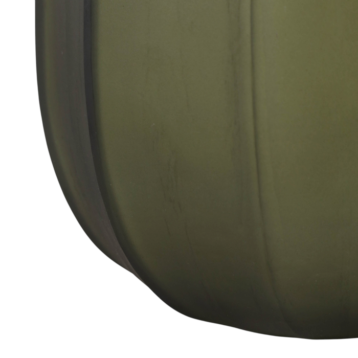 8” Faceted Glass Hurricane Vase – Emerald