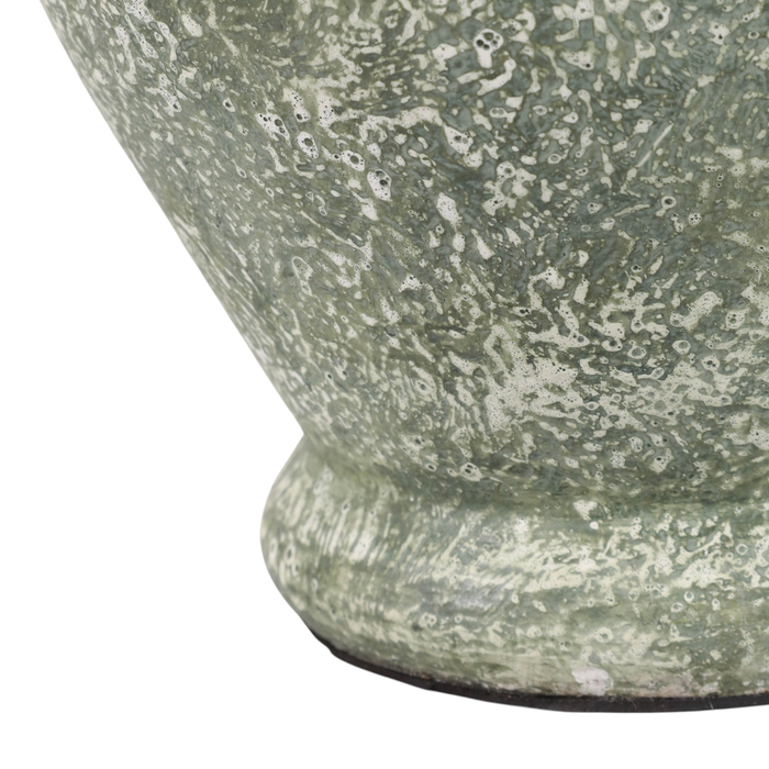 10.25” Terracotta Vase with Handle – Green 