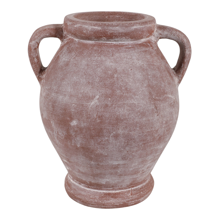 10” Terracotta Vase with Handle – Mauve 