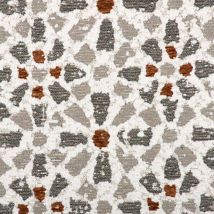 Made in Canada Customizable Sofa Lab Round 38\" Fabric Ottoman – Copper Accent Fabric 