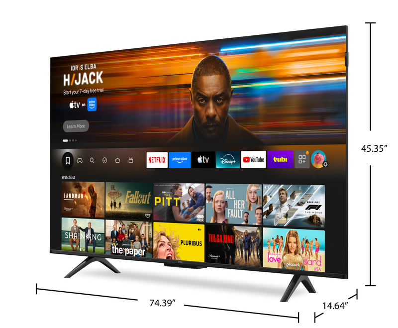 TCL 85\" Q6L Series QD-Mini LED QLED 4K UHD HDR Smart Fire TV (85Q6L) - 2026 Model