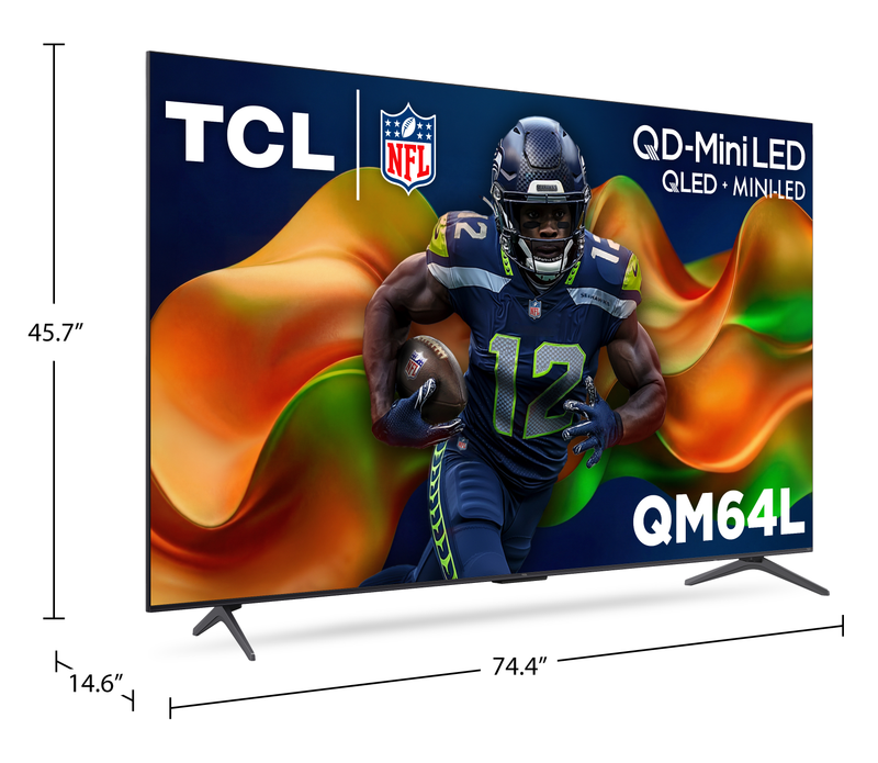 TCL 85\" QM64L QD Mini-LED 4K Smart Fire TV (85QM64L) - 2026 Model