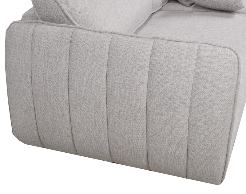 Made in Canada Annex 90” Fabric Sofa with Accent Pillows - Grey