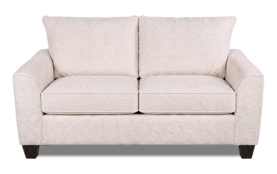 Made in Canada Customizable Sofa Lab Arc 86" Fabric Condo Sofa  – Chenille White | Sofa personnalisable Arc de Sofa Lab de 86 po de format condo fabriqué au Canada en tissu - Chenille White