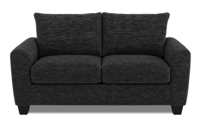 Made in Canada Customizable Sofa Lab Arc 86" Fabric Condo Sofa  – Plush Charcoal | Sofa personnalisable Arc de Sofa Lab de 86 po de format condo fabriqué au Canada en tissu - Plush Charcoal