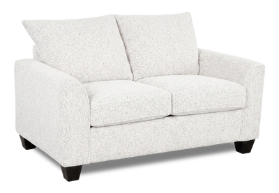 Made in Canada Customizable Sofa Lab Arc  63" Fabric Loveseat – Teddy Snow | Causeuse personnalisable Roll de Sofa Lab de 63 po fabriqué au Canada en tissu - Teddy Snow
