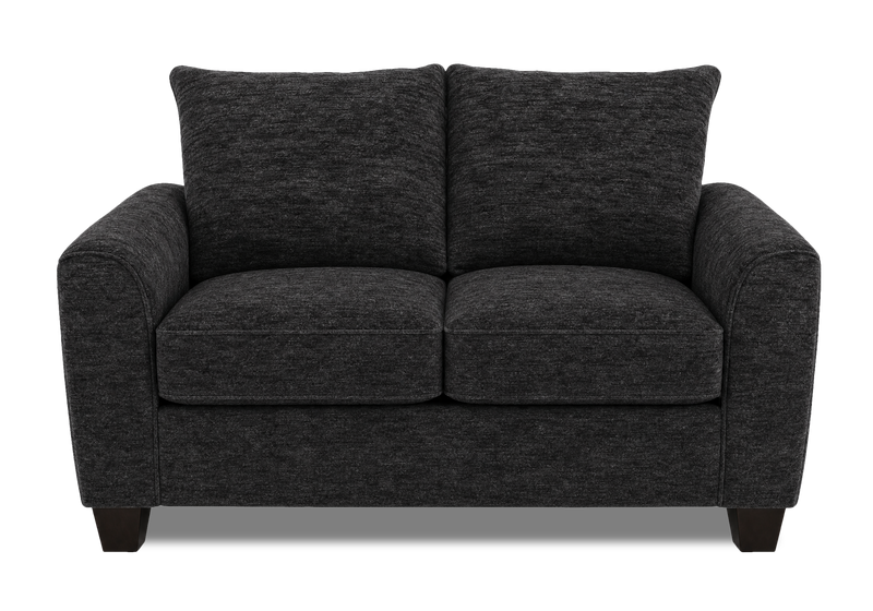 Made in Canada Customizable Sofa Lab Arc  63\" Fabric Loveseat – Plush Charcoal