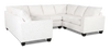 Made in Canada Customizable Sofa Lab Arc U-Shaped Sectional - Teddy Snow | Sofa sectionnel en U personnalisable Arc de Sofa Lab fabriqué au Canada en tissu - Teddy Snow