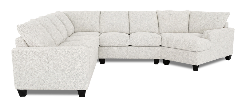 Made in Canada Customizable Sofa Lab Arc 4-Piece Right-Facing Sectional with Cuddler - Teddy Riverrock