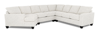 Made in Canada Customizable Sofa Lab Arc 4-Piece Left-Facing Sectional with Cuddler - Teddy Riverrock