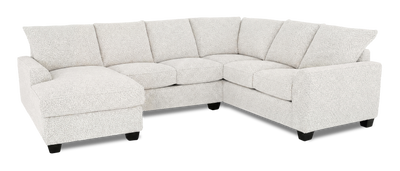 Made in Canada Customizable Sofa Lab Arc 3 Piece Left-Facing Fabric Sectional with Chaise - Teddy Riverrock | Sofa sectionnel de gauche 3 pièces avec fauteuil long personnalisable Arc de Sofa Lab fabriqué au Canada en tissu - Teddy Riverrock