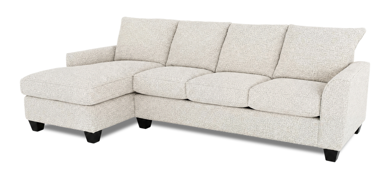 Made in Canada Customizable Sofa Lab Arc Fabric Left-Facing Sofabed Sectional - Teddy Riverrock