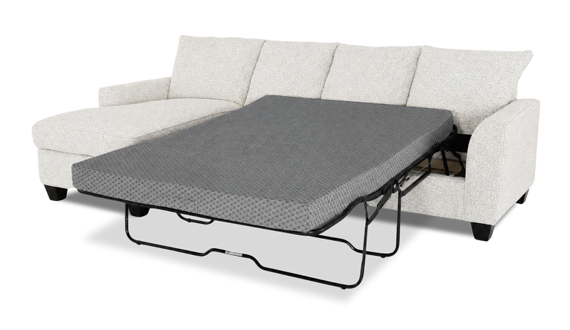 Made in Canada Customizable Sofa Lab Arc Fabric Left-Facing Sofabed Sectional - Teddy Riverrock