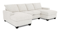 Made in Canada Customizable Sofa Lab Arc Fabric Double Chaise Sectional - Teddy Riverrock