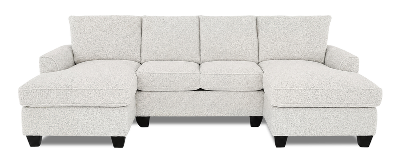 Made in Canada Customizable Sofa Lab Arc Fabric Double Chaise Sectional - Teddy Riverrock
