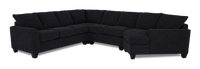 Made in Canada Customizable Sofa Lab Arc 4-Piece Right-Facing Sectional with Cuddler - Teddy Raven