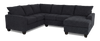 Made in Canada Customizable Sofa Lab Arc 3 Piece Right-Facing Fabric Sectional with Chaise – Teddy Raven | Sofa sectionnel de droite 3 pièces avec fauteuil long personnalisable Arc de Sofa Lab fabriqué au Canada en tissu - Teddy Raven
