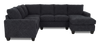 Made in Canada Customizable Sofa Lab Arc 3 Piece Right-Facing Fabric Sectional with Chaise – Teddy Raven | Sofa sectionnel de droite 3 pièces avec fauteuil long personnalisable Arc de Sofa Lab fabriqué au Canada en tissu - Teddy Raven