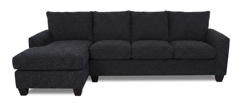 Made in Canada Customizable Sofa Lab Arc Fabric Left-Facing Sofabed Sectional - Teddy Raven