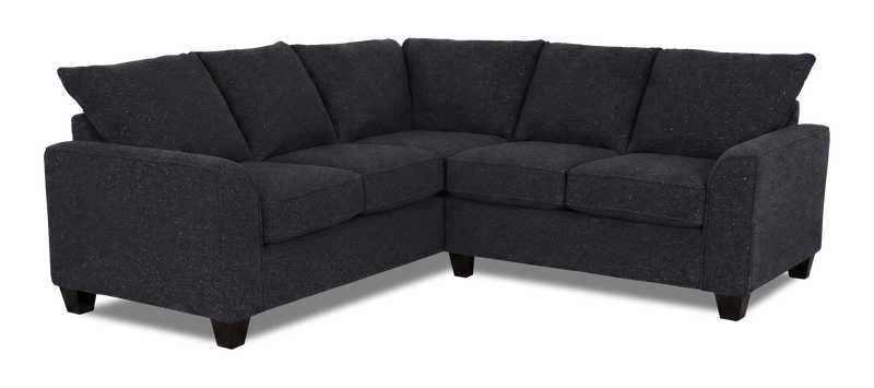 Made in Canada Customizable Sofa Lab Arc 2-Piece Fabric Sectional - Teddy Raven