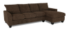 Made in Canada Customizable Sofa Lab Arc Fabric Right-Facing Sofabed Sectional - Teddy Walnut | Sofa-lit sectionnel de droite personnalisable Arc de Sofa Lab fabriqué au Canada en tissu - Teddy Walnut