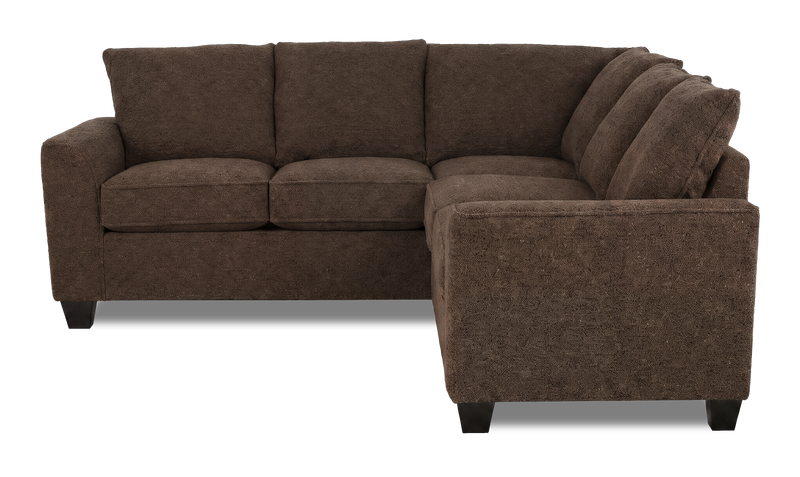 Made in Canada Customizable Sofa Lab Arc 2-Piece Fabric Sectional - Teddy Walnut