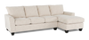 Made in Canada Customizable Sofa Lab Arc Right-Facing Fabric Sofa Chaise  – Chenille White | Sofa avec fauteuil long de droite personnalisable Arc de Sofa Lab fabriqué au Canada en tissu - Chenille White