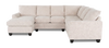 Made in Canada Customizable Sofa Lab Arc 3 Piece Left-Facing Fabric Sectional with Chaise - Chenille White | Sofa sectionnel de gauche 3 pièces avec fauteuil long personnalisable Arc de Sofa Lab fabriqué au Canada en tissu - Chenille White