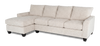 Made in Canada Customizable Sofa Lab Arc Fabric Left-Facing Sofabed Sectional - Chenille White