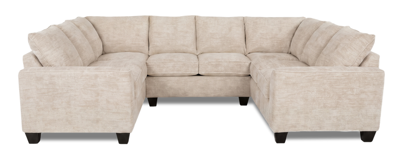 Made in Canada Customizable Sofa Lab Arc U-Shaped Sectional - Plush Parchment