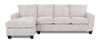 Made in Canada Customizable Sofa Lab Arc Left-Facing Fabric Sofa Chaise - Plush Oyster | Sofa avec fauteuil long de gauche personnalisable Arc de Sofa Lab fabriqué au Canada en tissu - Plush Oyster