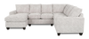 Made in Canada Customizable Sofa Lab Arc 3 Piece Left-Facing Fabric Sectional with Chaise - Plush Oyster | Sofa sectionnel de gauche 3 pièces avec fauteuil long personnalisable Arc de Sofa Lab fabriqué au Canada en tissu - Plush Oyster