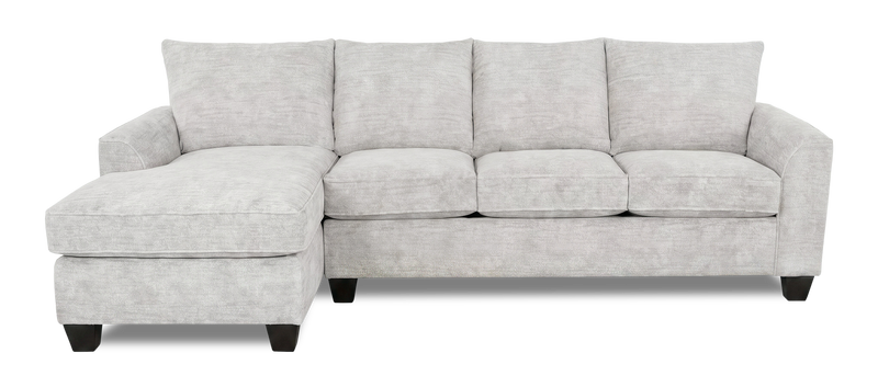 Made in Canada Customizable Sofa Lab Arc Fabric Left-Facing Sofabed Sectional - Plush Oyster