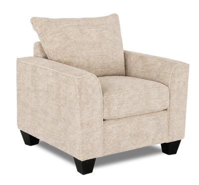 Made in Canada Customizable Sofa Lab Arc 40" Fabric Chair – Plush Parchment | Fauteuil personnalisable Roll de Sofa Lab de 40 po fabriqué au Canada en tissu - Plush Parchment