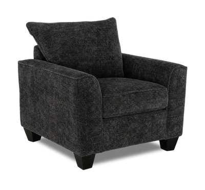 Made in Canada Customizable Sofa Lab Arc 40" Fabric Chair – Plush Charcoal | Fauteuil personnalisable Roll de Sofa Lab de 40 po fabriqué au Canada en tissu - Plush Charcoal