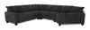 Made in Canada Customizable Sofa Lab Arc 4-Piece Right-Facing Sectional with Cuddler - Plush Charcoal 