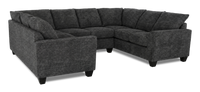 Made in Canada Customizable Sofa Lab Arc U-Shaped Sectional - Plush Charcoal