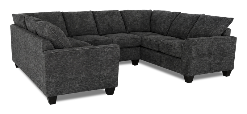 Made in Canada Customizable Sofa Lab Arc U-Shaped Sectional - Plush Charcoal 