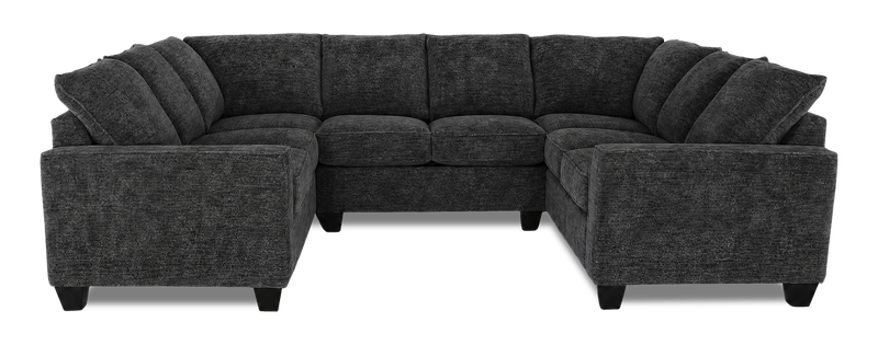 Made in Canada Customizable Sofa Lab Arc U-Shaped Sectional - Plush Charcoal 