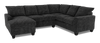 Made in Canada Customizable Sofa Lab Arc 3 Piece Left-Facing Fabric Sectional with Chaise – Plush Charcoal | Sofa sectionnel de gauche 3 pièces avec fauteuil long personnalisable Arc de Sofa Lab fabriqué au Canada en tissu - Plush Charcoal