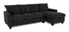Made in Canada Customizable Sofa Lab Arc Fabric Right-Facing Sofabed Sectional - Plush Charcoal | Sofa-lit sectionnel de droite personnalisable Arc de Sofa Lab fabriqué au Canada en tissu - Plush Charcoal