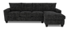 Made in Canada Customizable Sofa Lab Arc Fabric Right-Facing Sofabed Sectional - Plush Charcoal | Sofa-lit sectionnel de droite personnalisable Arc de Sofa Lab fabriqué au Canada en tissu - Plush Charcoal
