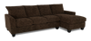 Made in Canada Customizable Sofa Lab Arc Fabric Right-Facing Sofabed Sectional - Plush Chocolate
