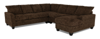 Made in Canada Customizable Sofa Lab Arc 4-Piece Right-Facing Sectional with Chaise - Plush Chocolate 