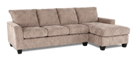 Made in Canada Customizable Sofa Lab Arc Right-Facing Fabric Sofa Chaise – Chenille Praline