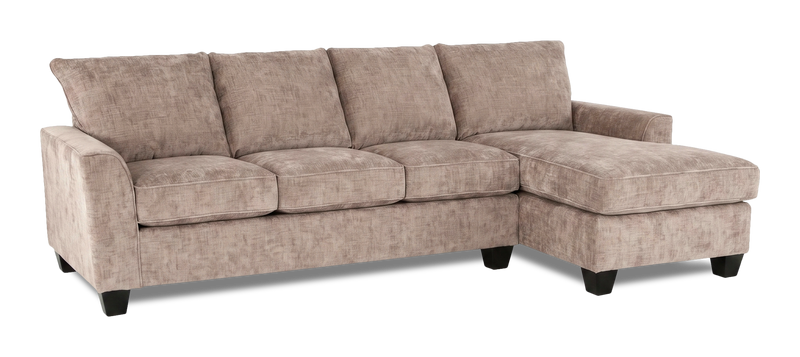 Made in Canada Customizable Sofa Lab Arc Right-Facing Fabric Sofa Chaise  – Chenille Praline