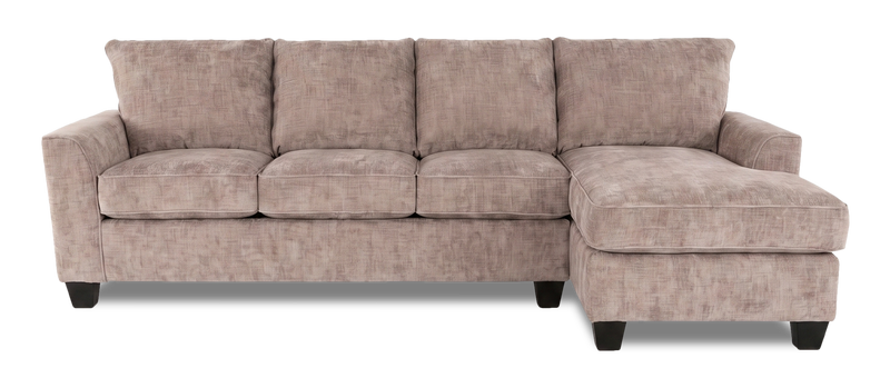 Made in Canada Customizable Sofa Lab Arc Right-Facing Fabric Sofa Chaise  – Chenille Praline